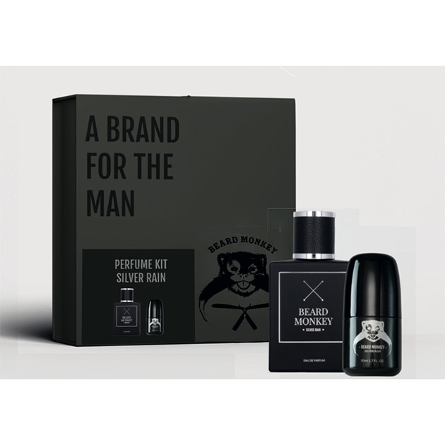Beard Monkey Gift Set Silver Rain Parfym/Deo