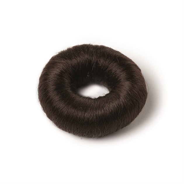 Synthetic Hair Bun S, brown   ø73 mm