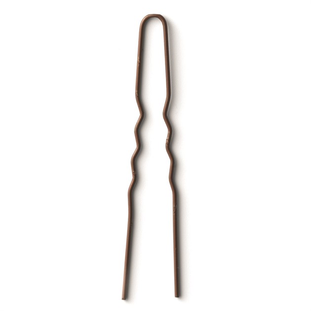 Curly pin, brown, 44